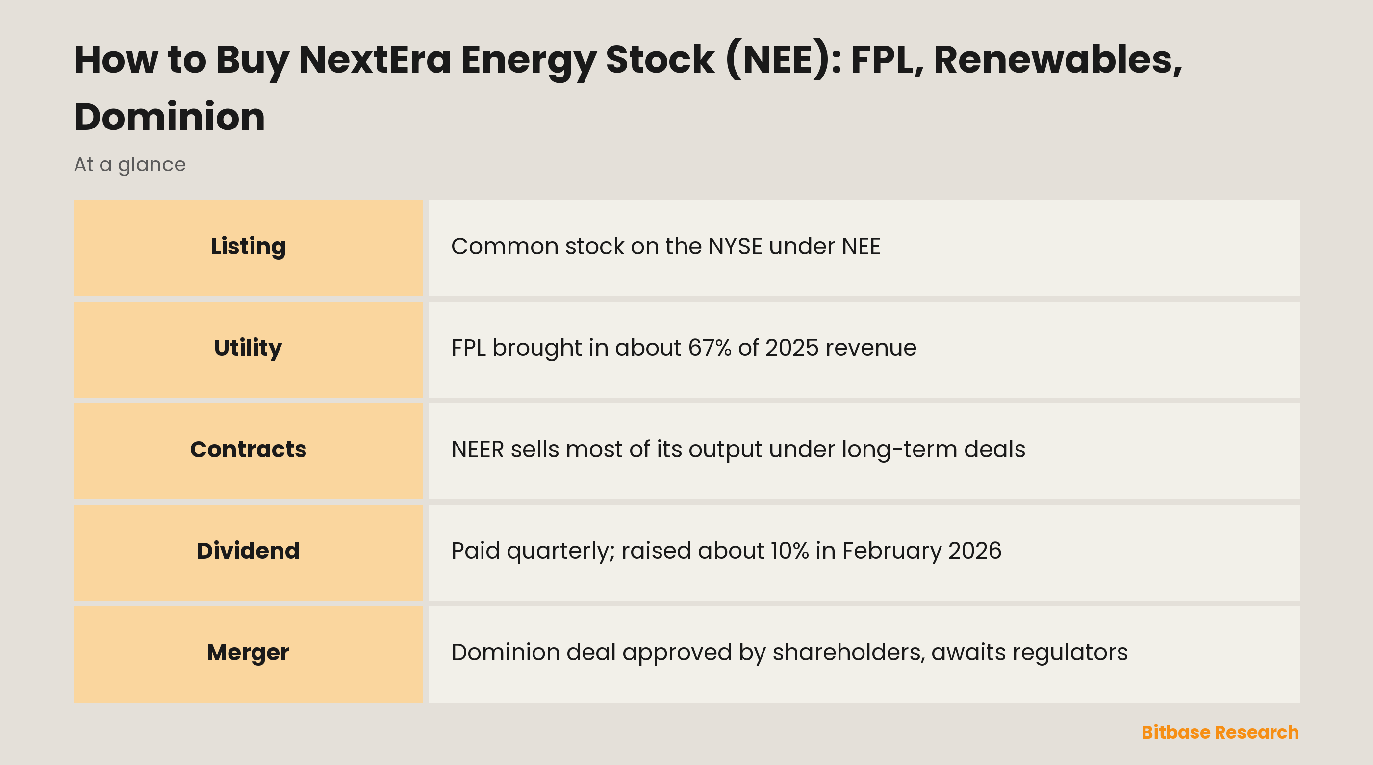 How to Buy NextEra Energy Stock (NEE): FPL, Renewables, Dominion: key points at a glance