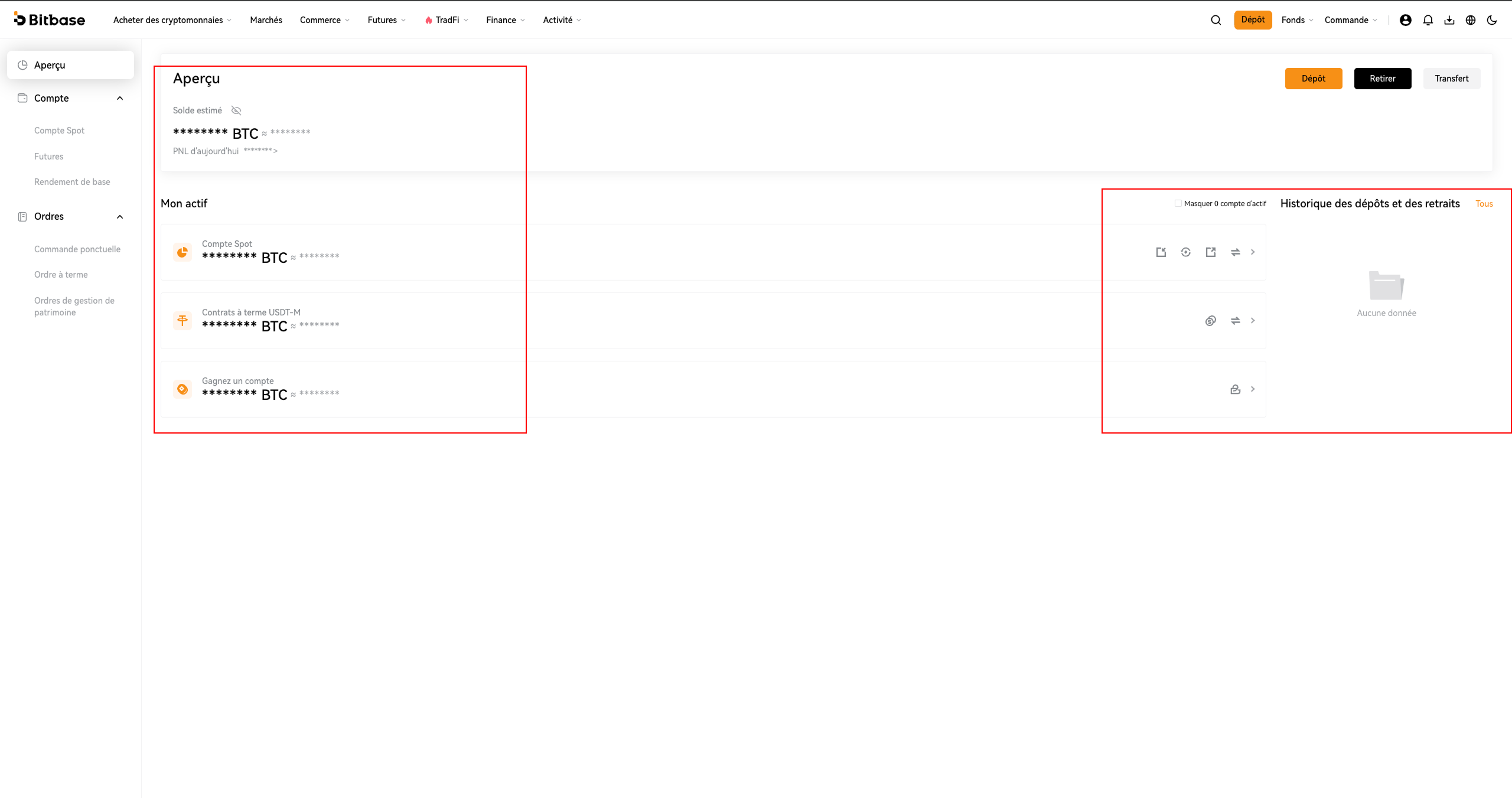 Comment déposer et retirer des cryptos sur Bitbase (Web)-bitbase-3795