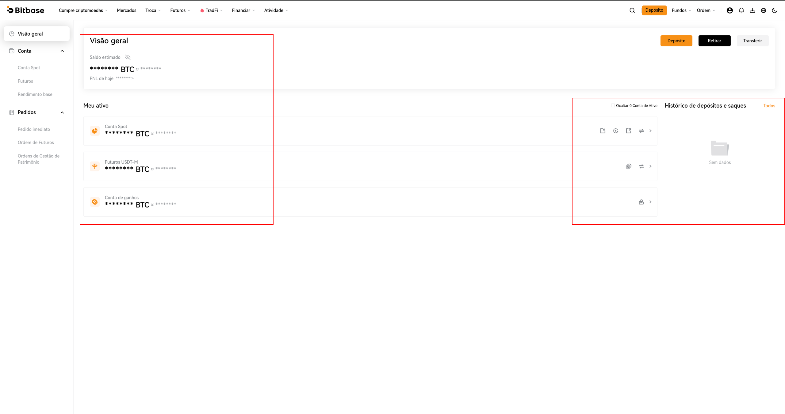 Como depositar e sacar cripto na Bitbase (Web)-bitbase-6766