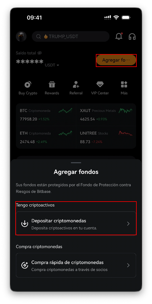Cómo descargar la app de Bitbase y depositar y retirar cripto (App)-bitbase-4377