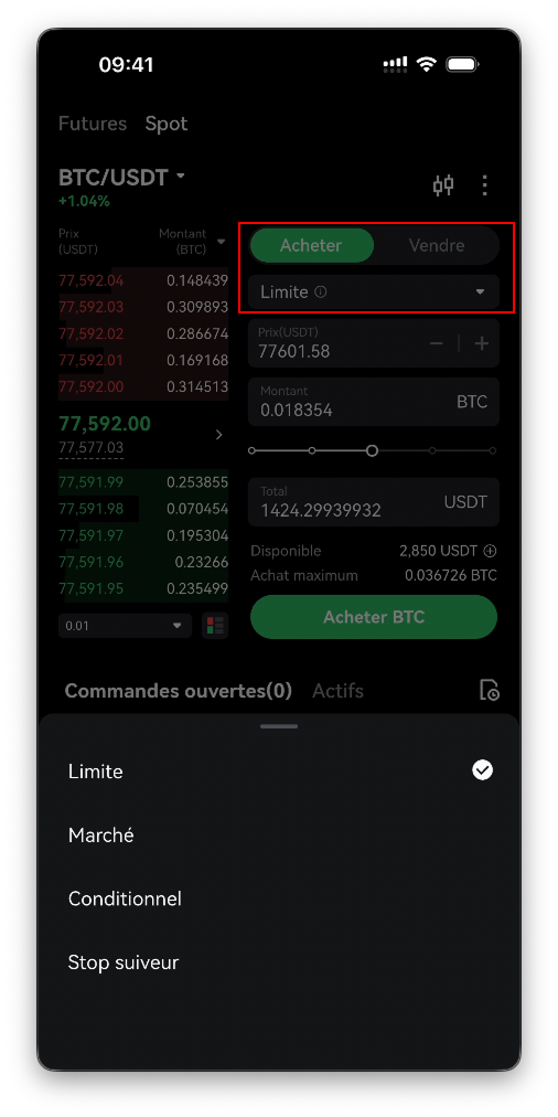 Comment trader des cryptos sur l'application Bitbase (Spot et Futures)-bitbase-9505