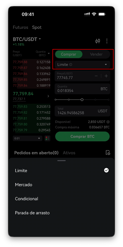 Como negociar cripto no app da Bitbase (Spot e Futuros)-bitbase-7992