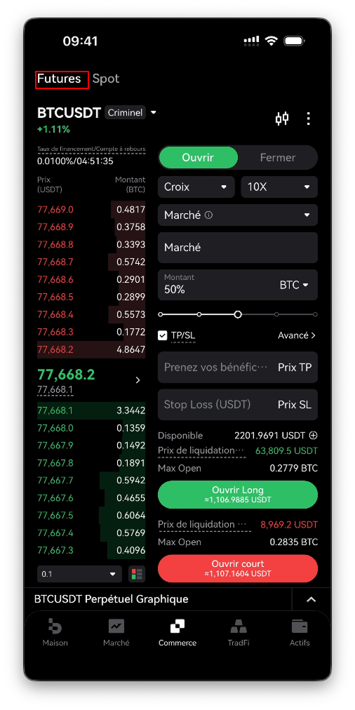 Comment trader des cryptos sur l'application Bitbase (Spot et Futures)-bitbase-2847