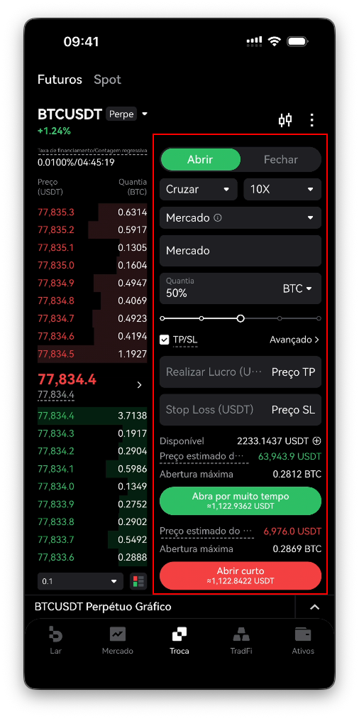 Como negociar cripto no app da Bitbase (Spot e Futuros)-bitbase-2780