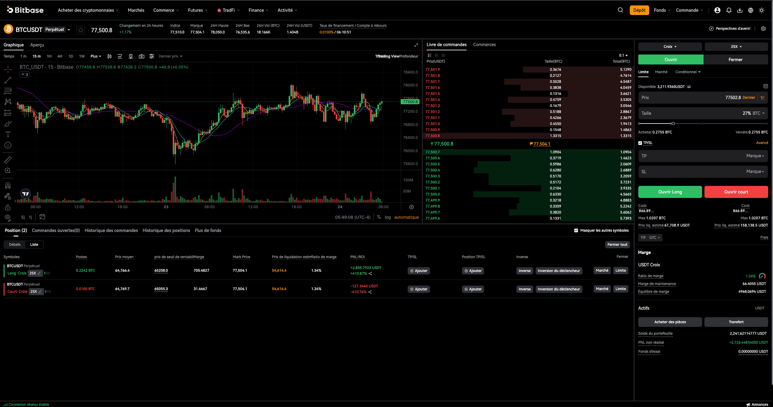 Comment trader des cryptos sur Bitbase : Web (Spot et Futures)-bitbase-1402