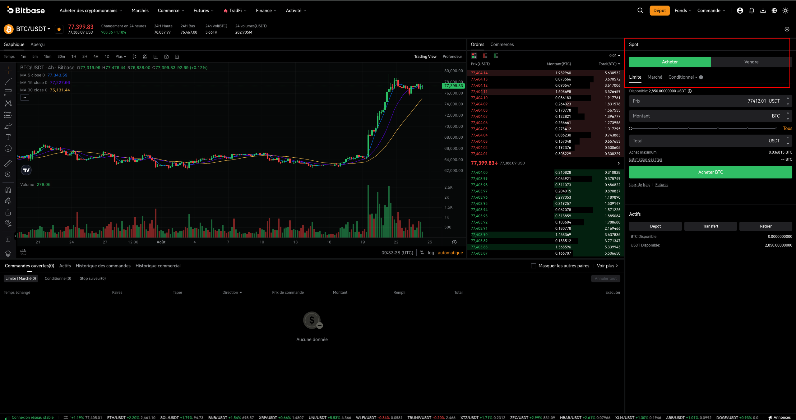 Comment trader des cryptos sur Bitbase : Web (Spot et Futures)-bitbase-9767