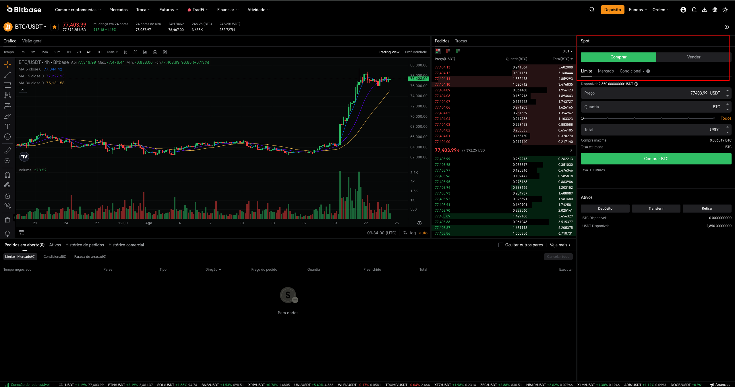Como negociar cripto na Bitbase: Web (Spot e Futuros)-bitbase-8416