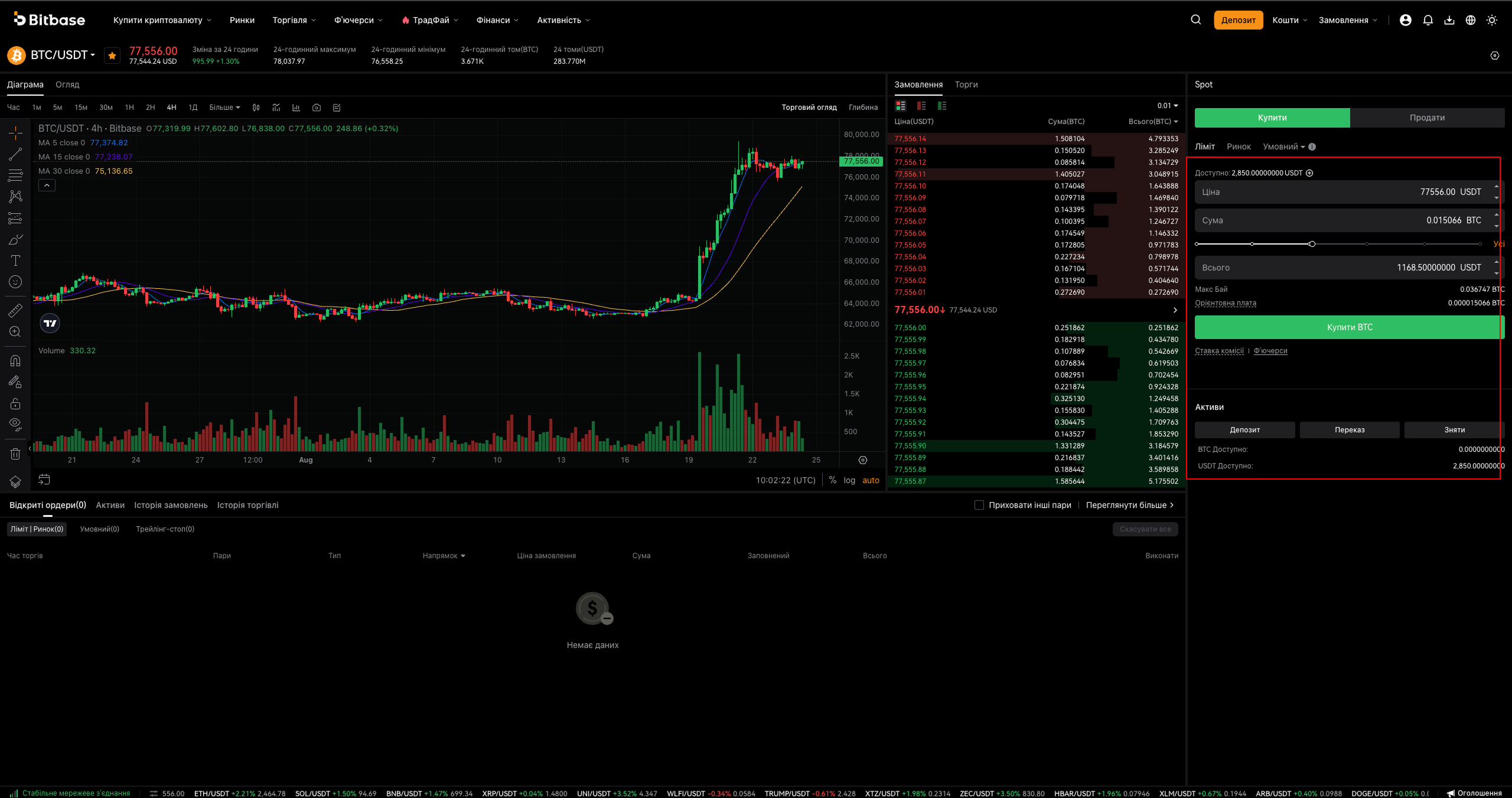 Як торгувати криптовалютою на Bitbase: Веб (Spot і Ф'ючерси)-bitbase-9593