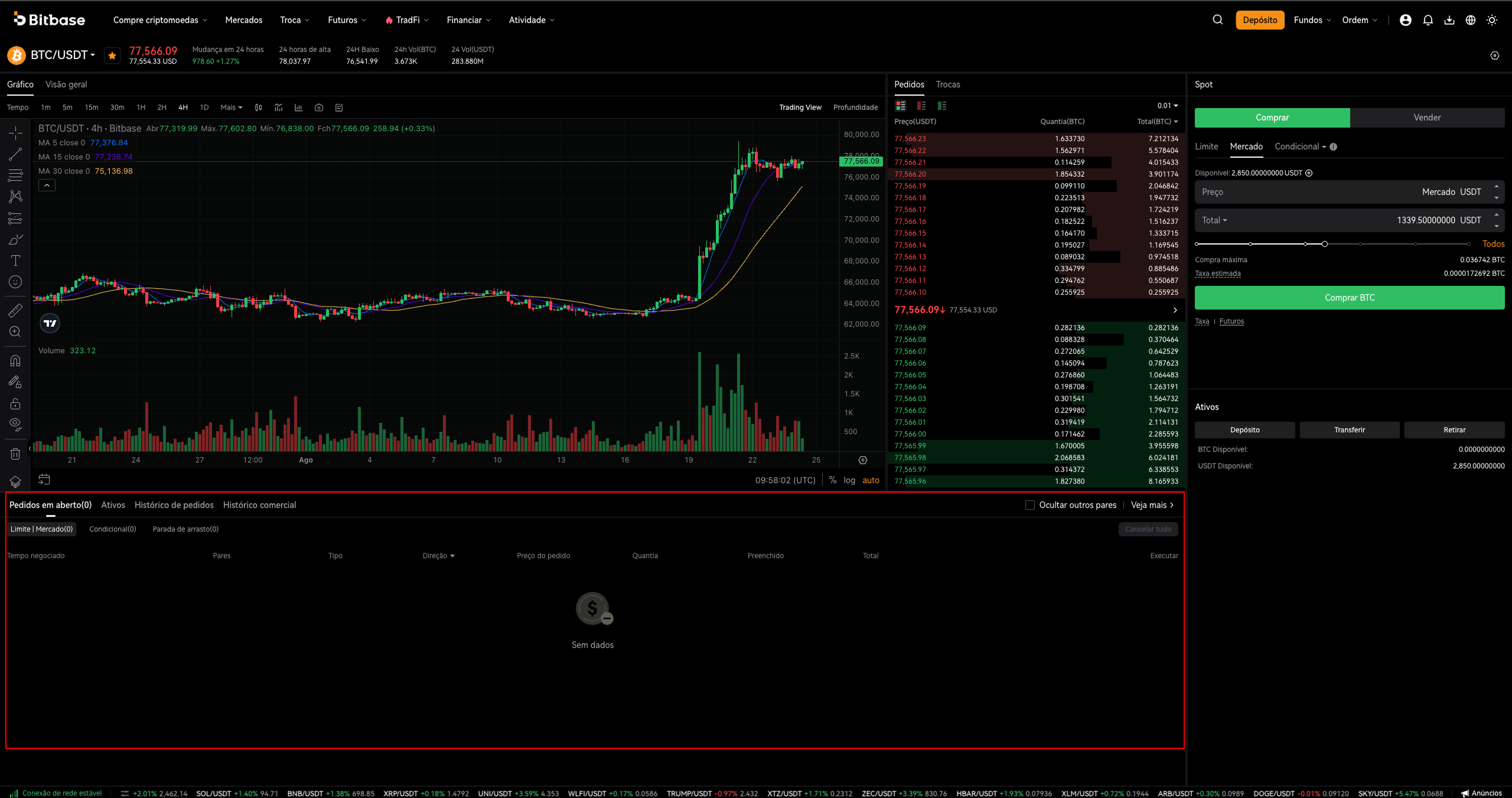 Como negociar cripto na Bitbase: Web (Spot e Futuros)-bitbase-2723