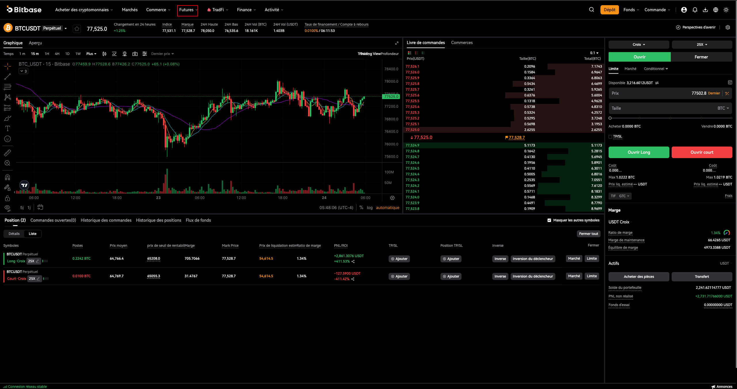 Comment trader des cryptos sur Bitbase : Web (Spot et Futures)-bitbase-1853