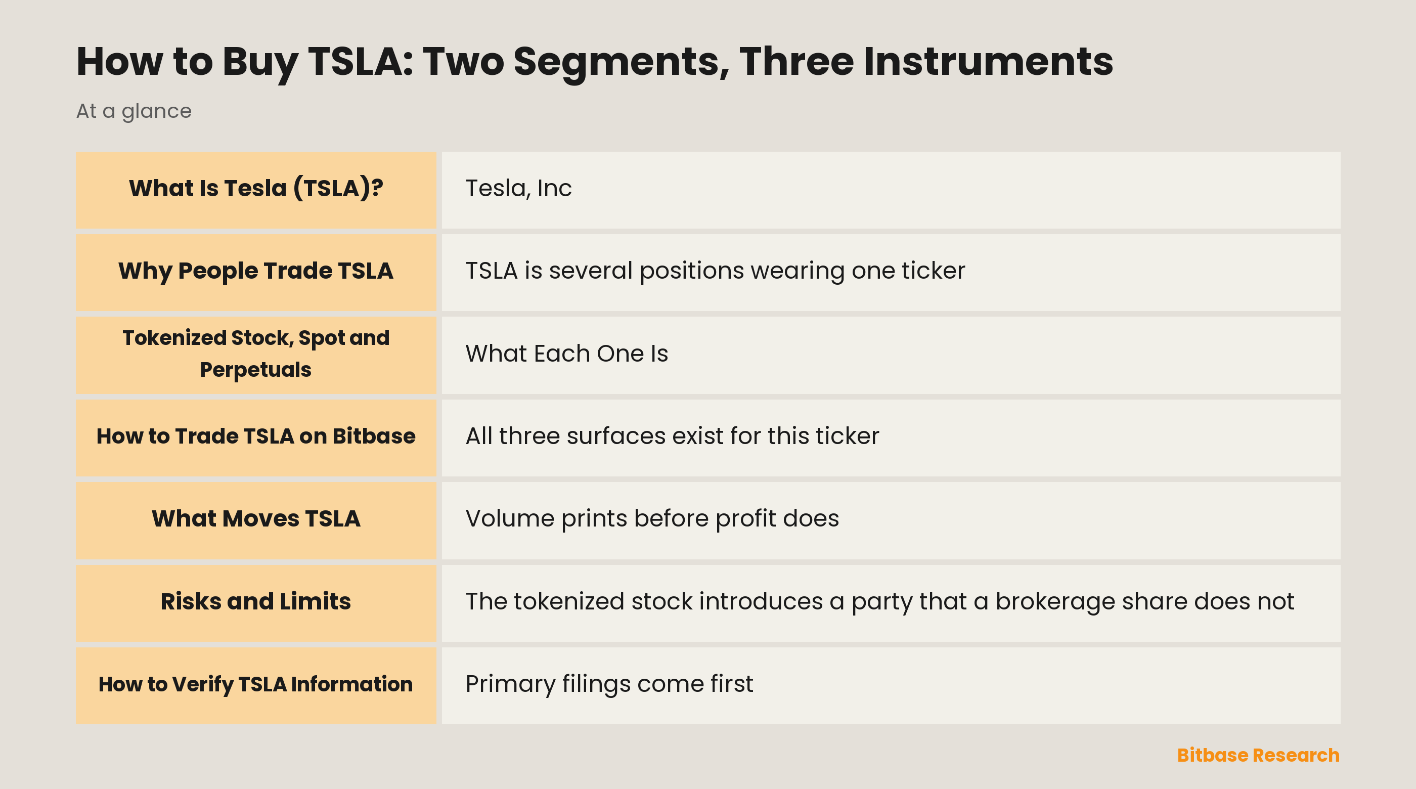 How to Buy TSLA: Two Segments, Three Instruments: key points at a glance