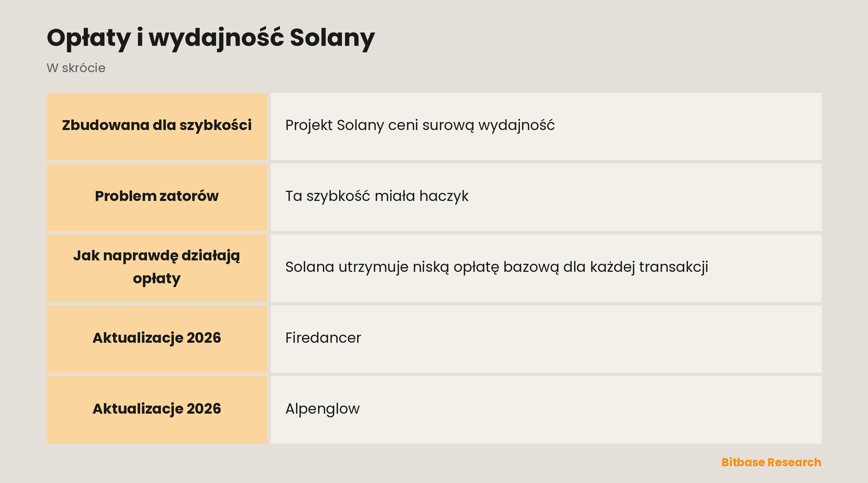 Opłaty i wydajność Solany: najważniejsze informacje w skrócie