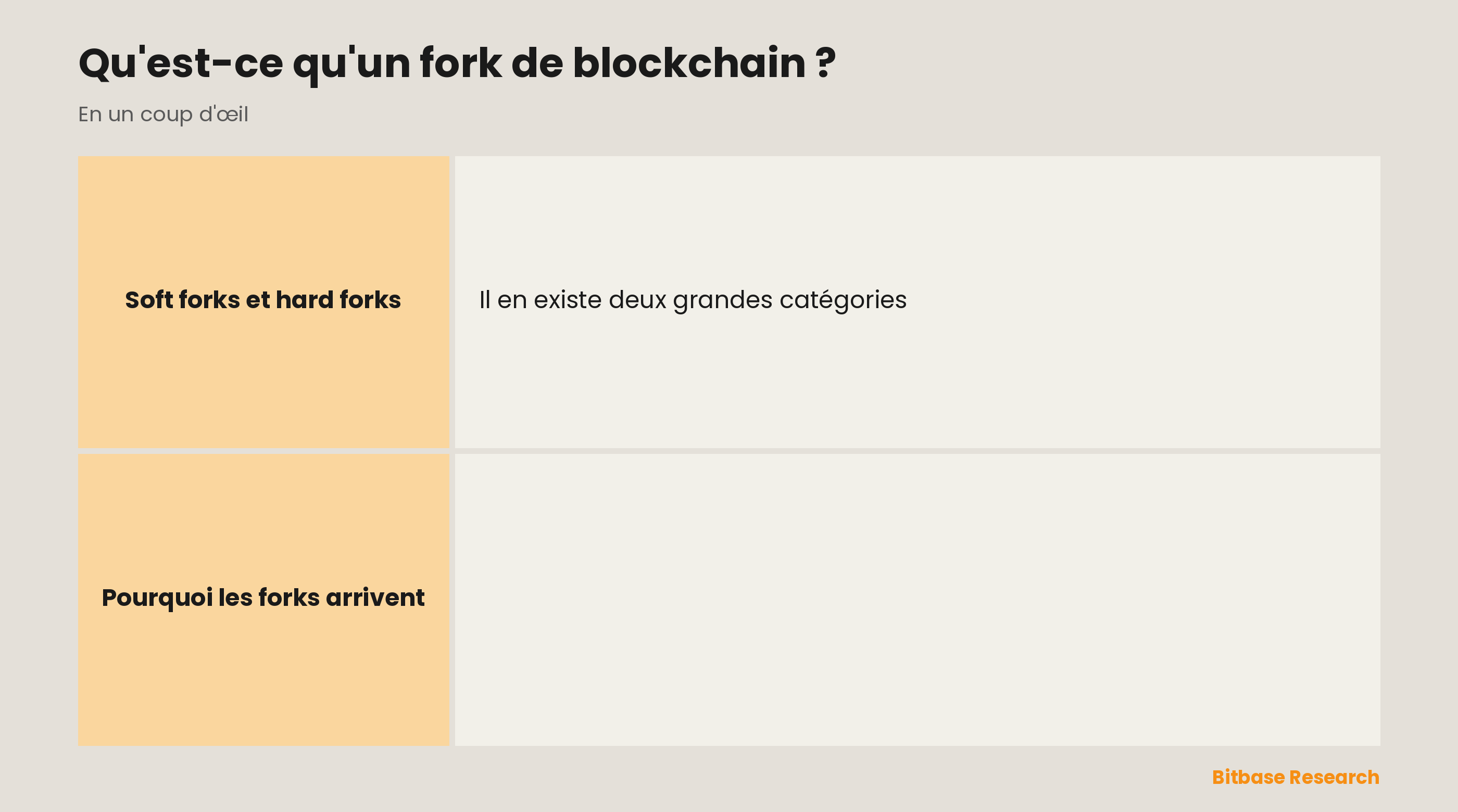 Les forks de blockchain expliqués : ce qu'est un fork, soft fork ou hard fork, pourquoi ils surviennent et un exemple de scission.