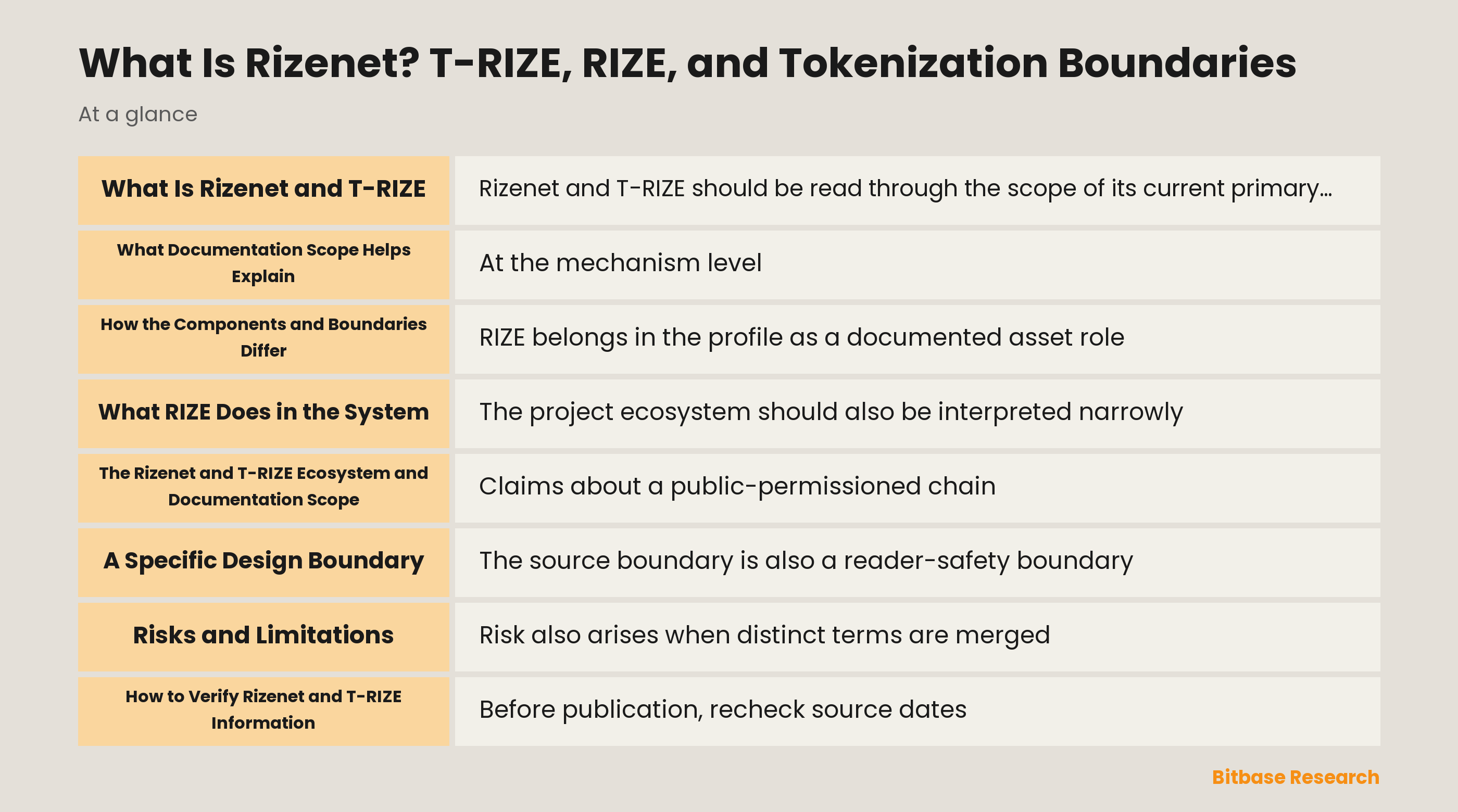 What Is Rizenet? T-RIZE, RIZE, and Tokenization Boundaries documentation overview