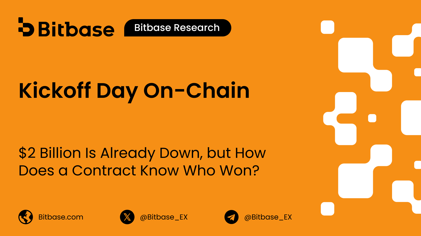 Kickoff Day On-Chain: $2 Billion Is Already Down, but How Does a Contract Know Who Won?
